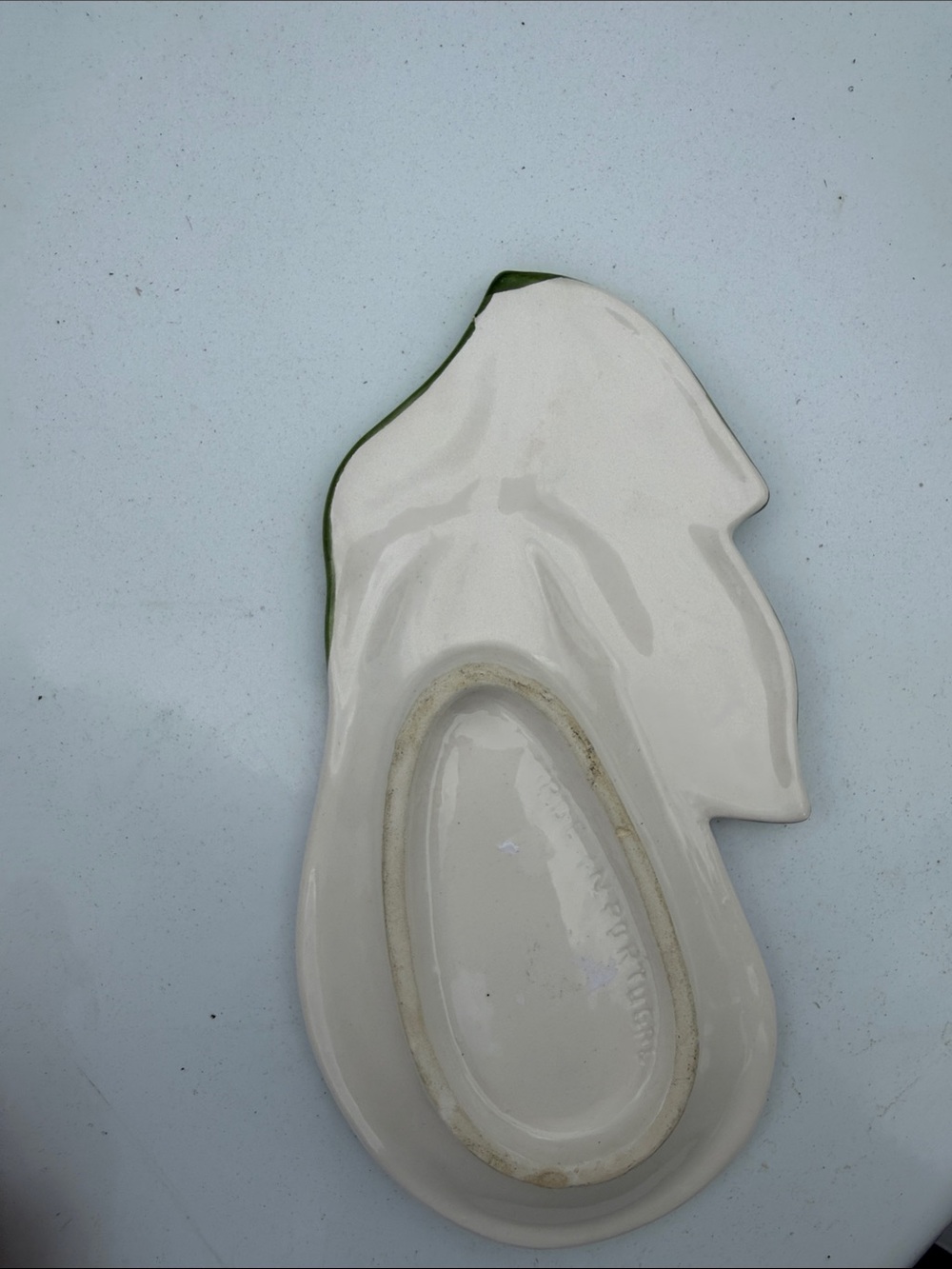 Ceramic Eggplant Spoon Rest - Purple & Green vintage - Picture 2 of 2